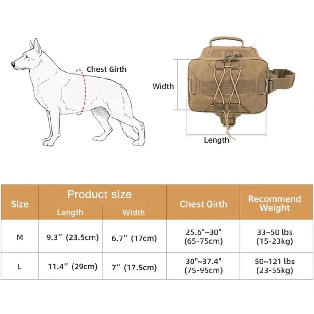 Tactical Dog Harness elite spanker saddle bag